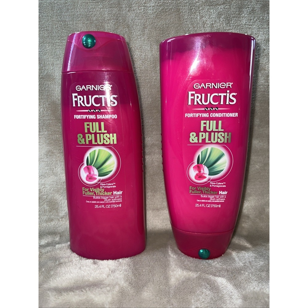 Garnier Fructis Full & Plush Shampoo Conditioner Set 25.4 oz Discontinued HTF